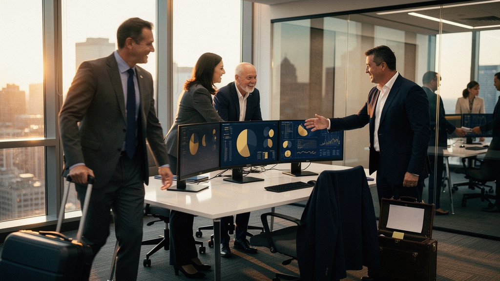 RIA operations leader reviewing onboarding speed benchmarks across acquired advisor firms