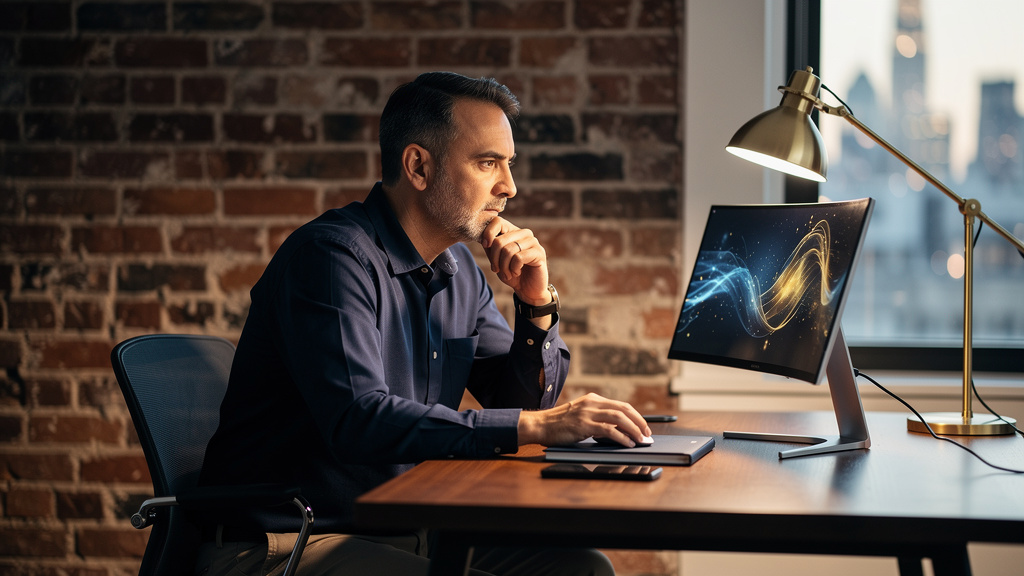 A wealth management COO and CFO compare vendor evaluation scorecards across a conference table, with a tablet showing implementation timelines