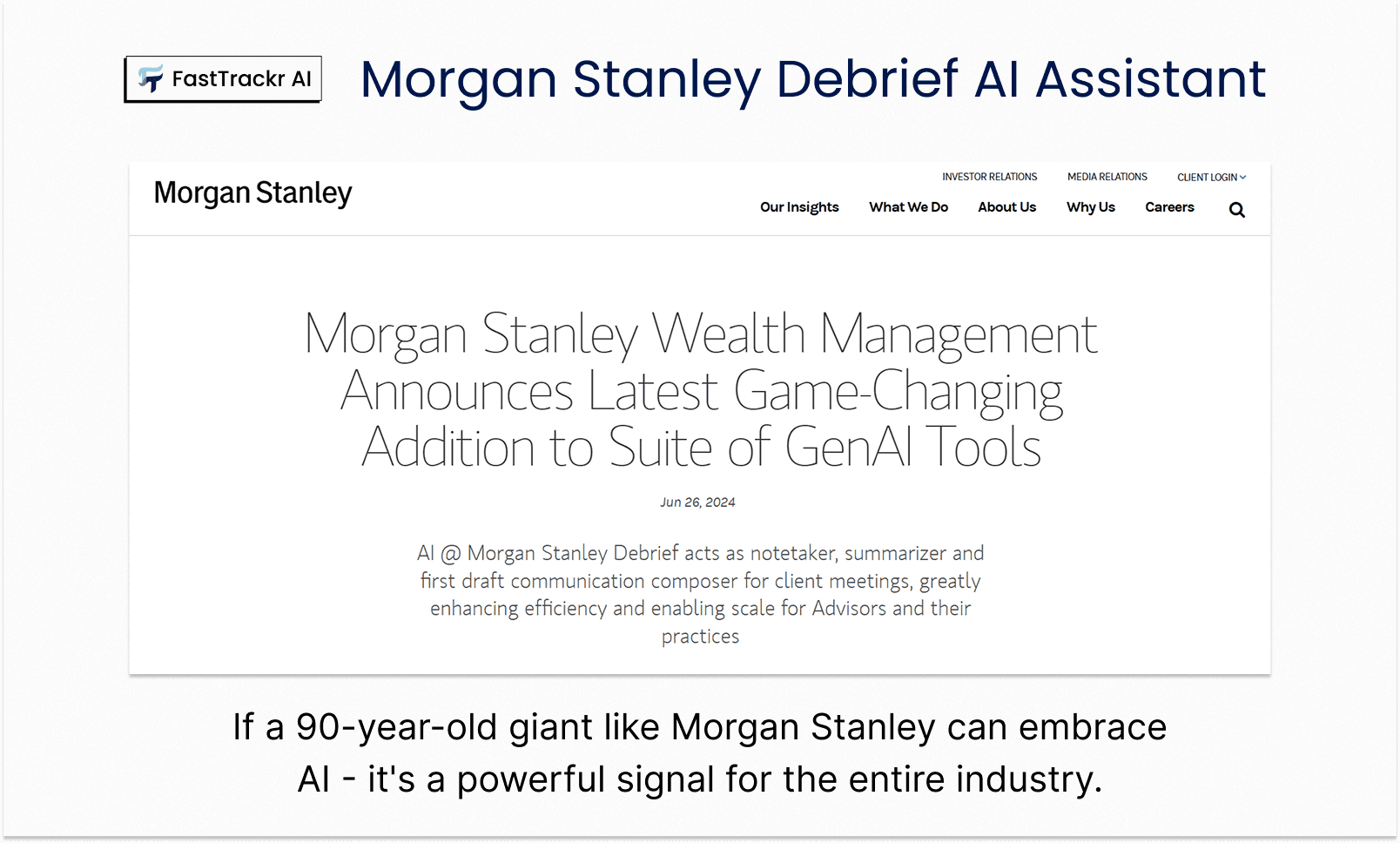 Morgan Stanley Debrief AI Assistant Case Study